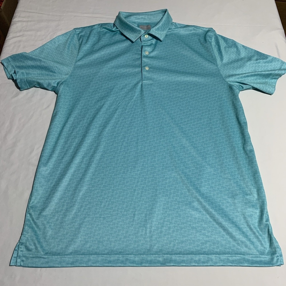 Greg Norman Men's ML75 Short Sleeve‎ 3 Buttons Shirt, Green, Size L